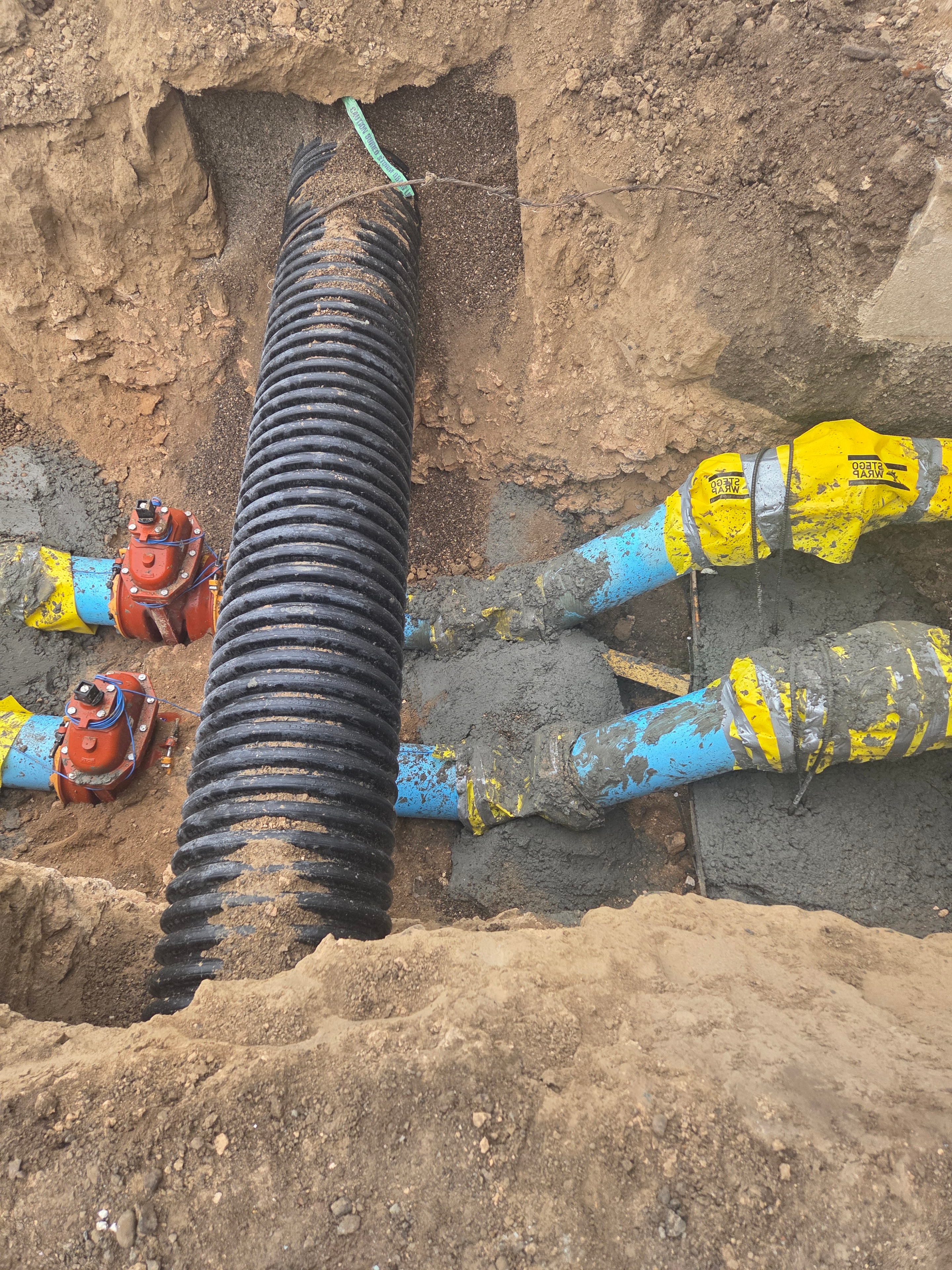 Chobani expansion underground pipe installation