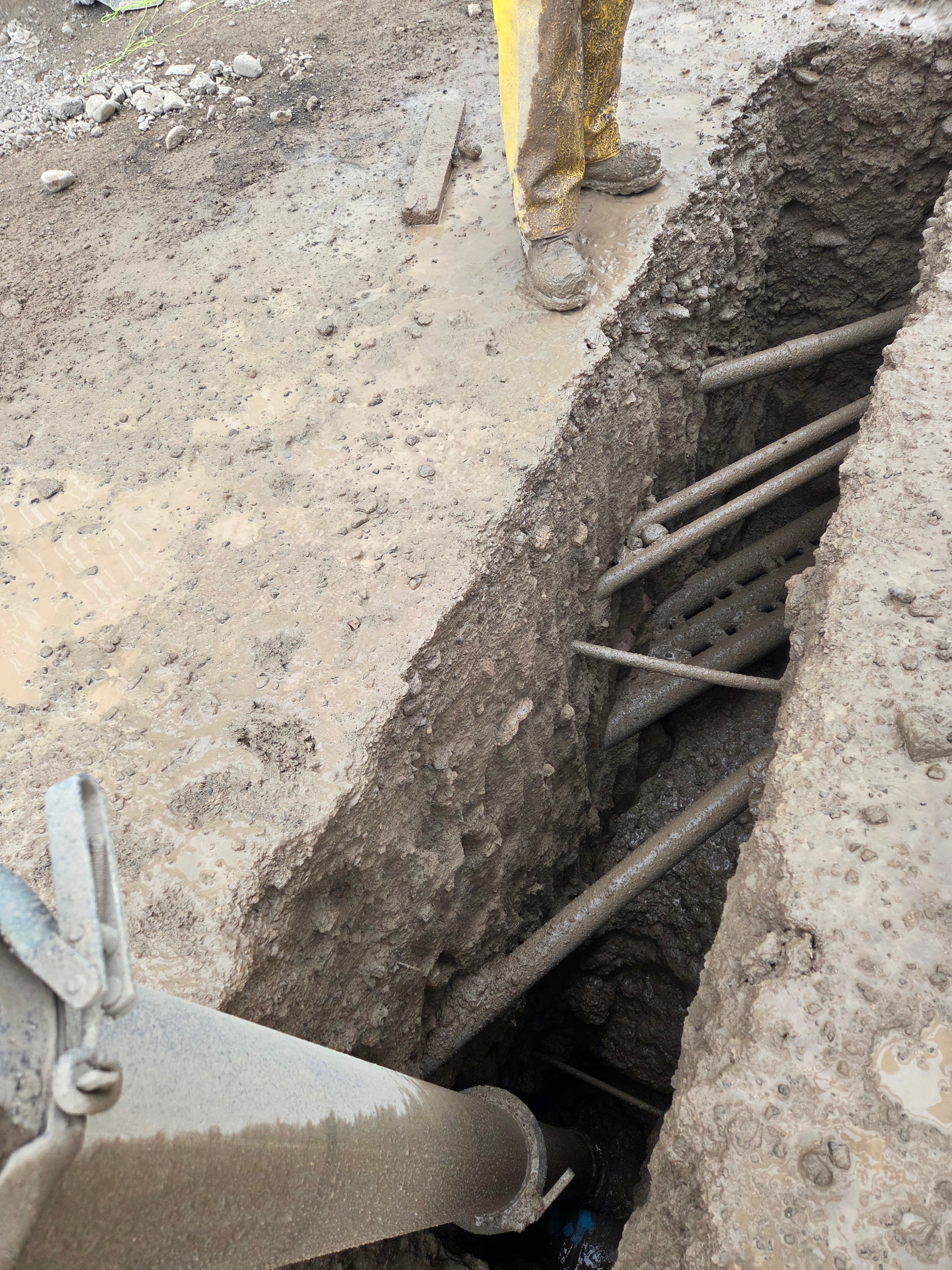 Chobani expansion excavation trench